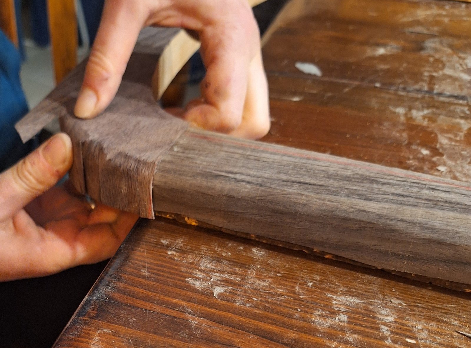 Remplacement de placage lors d'une restauration